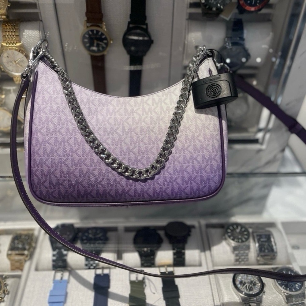 NWT MICHAEL KORS OUTLETJet Set Large Ombré Signature Logo Pochette - Picture 5 of 9